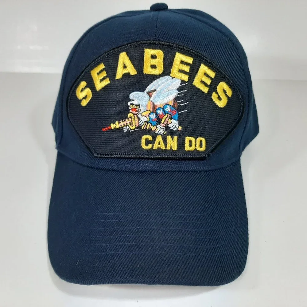 U.S. Navy Seabees Can Do Men's Cap Hat Navy Blue